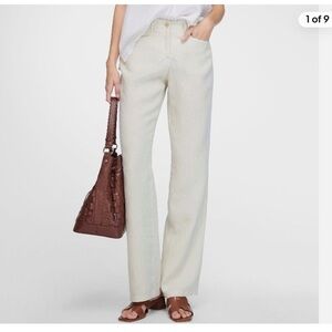 Brax Feel Good 100% Pure Linen Palazzo Style Farina Trouser Pants Wide Leg